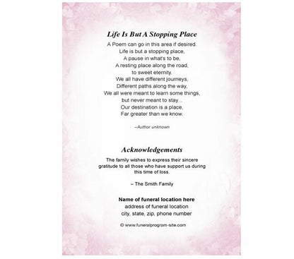 Lovely 8-Sided Graduated Program Template.