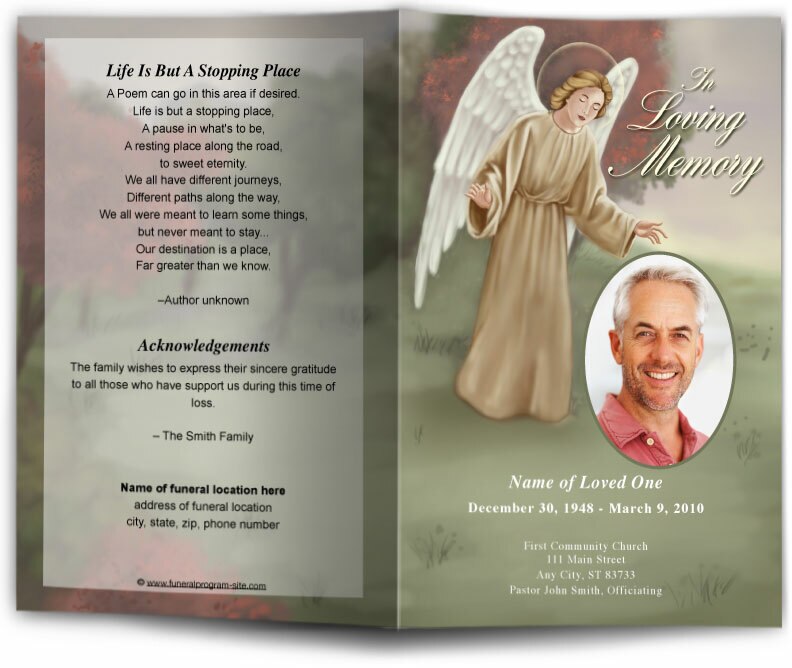 Delilah Funeral Program Template.
