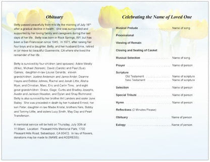 Inspire Funeral Program Template.