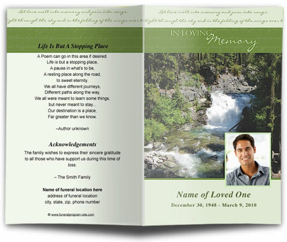 Winsome Funeral Program Template.