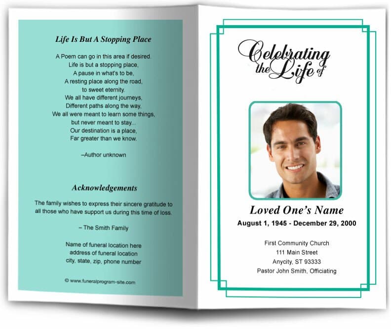 Windsor Funeral Program Template.