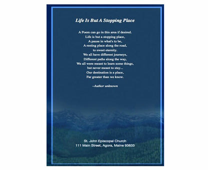 Outdoor Funeral Booklet Template.