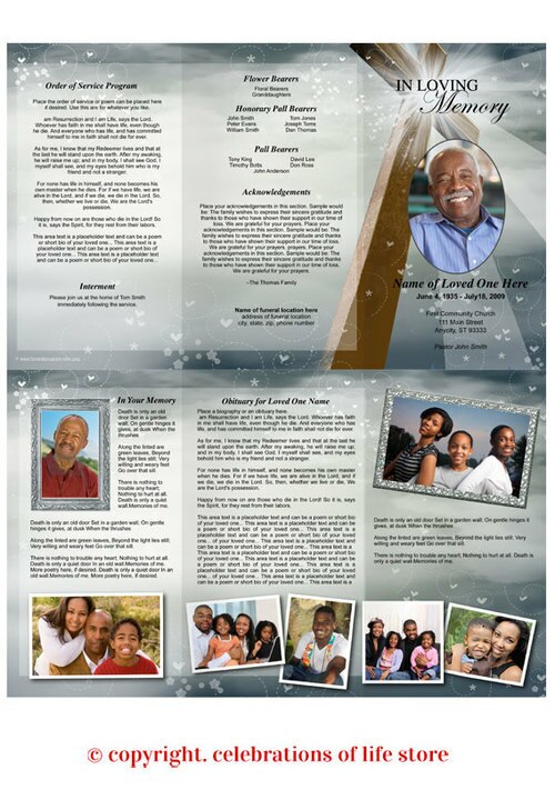 Eternal TriFold Funeral Brochure Template.