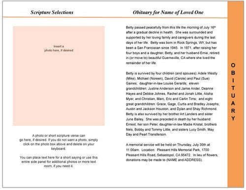 Sunrise 8-Sided Graduated Program Template.