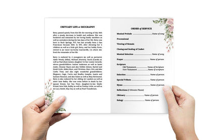 Viola Funeral Program Template.