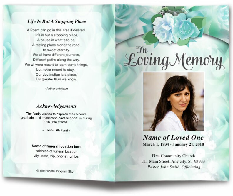 Rapture Funeral Program Template.