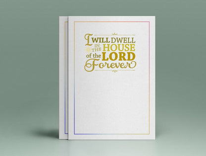 I Will Dwell In The House Bible Verse Word Art.