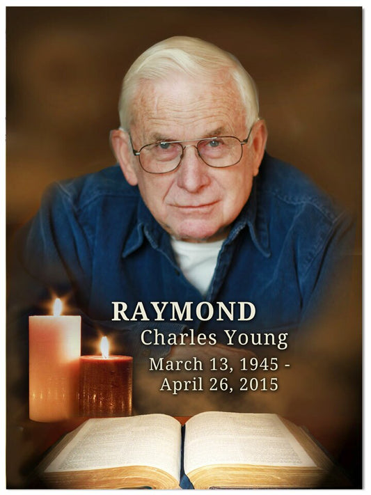 Bible Funeral Memorial Poster Portrait.