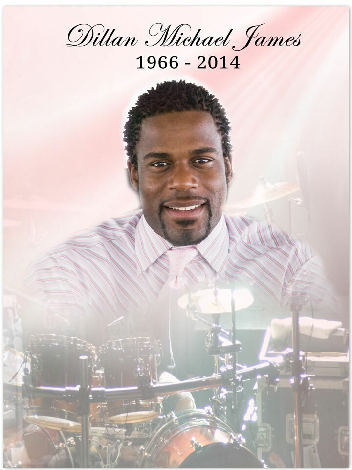 Drums Funeral Memorial Poster Portrait.