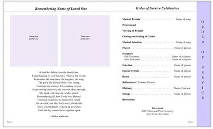 Adoration 8-Sided Graduated Program Template.