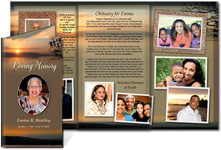 Kenya TriFold Funeral Brochure Template.