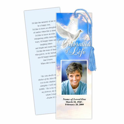 Peace Memorial Bookmark Template.