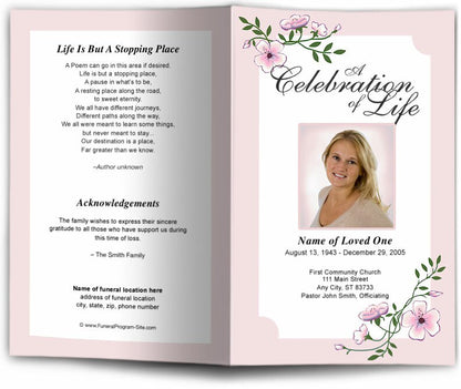 Allison Funeral Program Template.