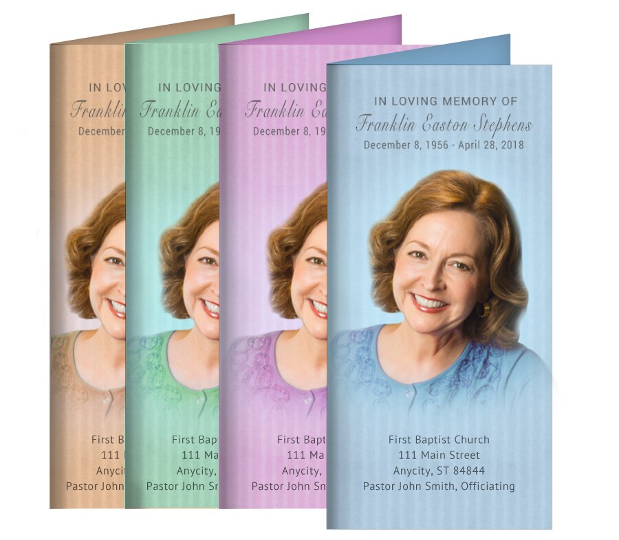 Vertical Stripes Long Fold Program Design & Print (Pack of 50).