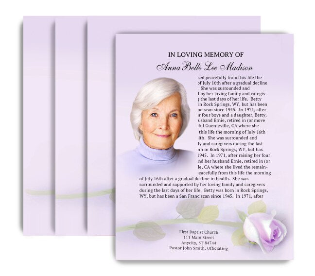 Beloved Funeral Flyer Design & Print (Pack of 50).