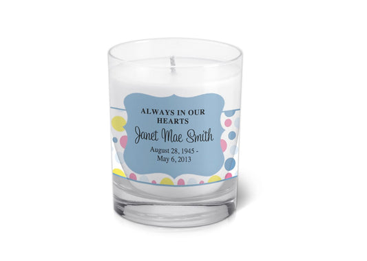 Addison Personalized Votive Memorial Candle.