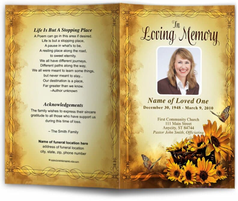 Genesis Funeral Program Template.