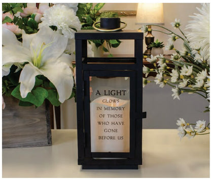 If Tears Could Build A Stairway Black Lantern With LED Candle.