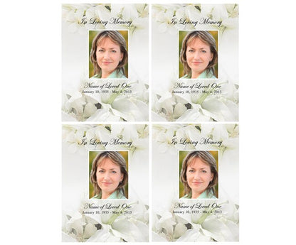 Lily Small Memorial Card Template.