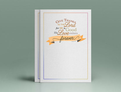Give Thanks Bible Verse Word Art.