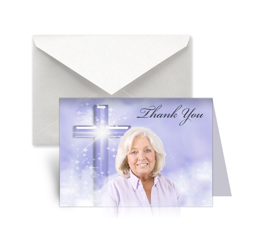 Adoration Funeral Thank You Card Design & Print (Pack of 50).