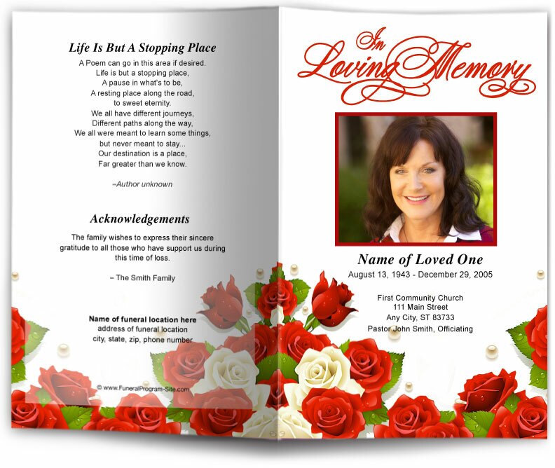 Diva Funeral Program Template.