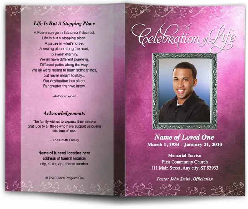 Devotion Funeral Program Template.