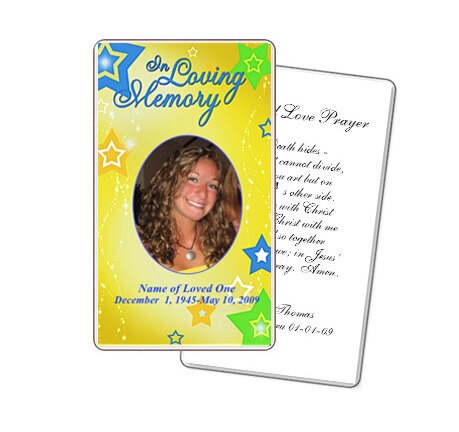 Starry Prayer Card Template.