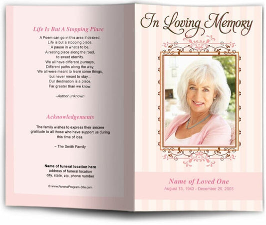 Seraphina Funeral Program Template.