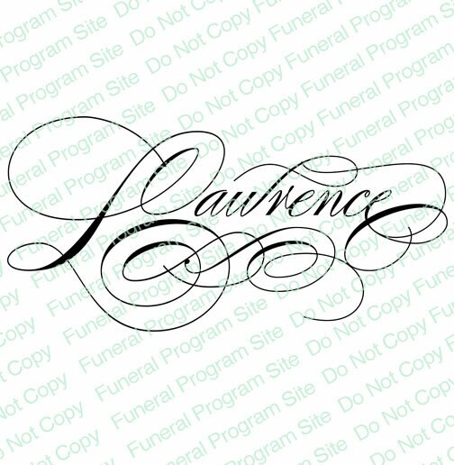 Lawrence Word Art Name Design.