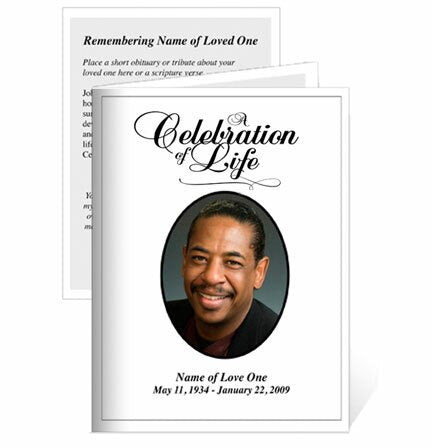 Classic Small Memorial Card Template.