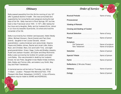 Austere Letter Single Fold Program Template.