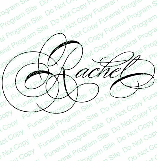 Rachel Word Art Name Design.