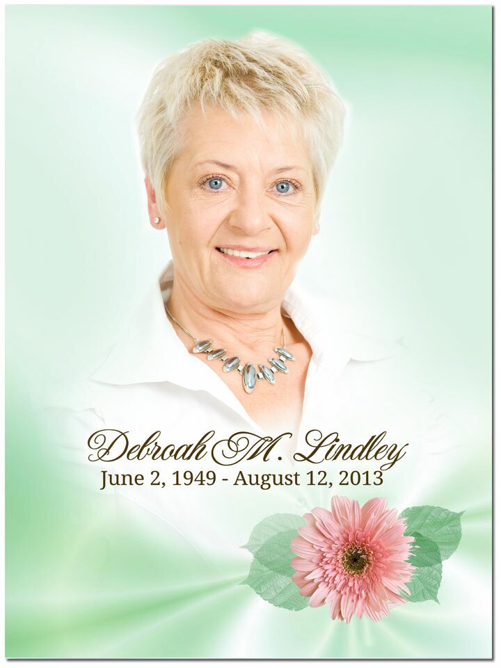 Blossom Funeral Memorial Poster Portrait.