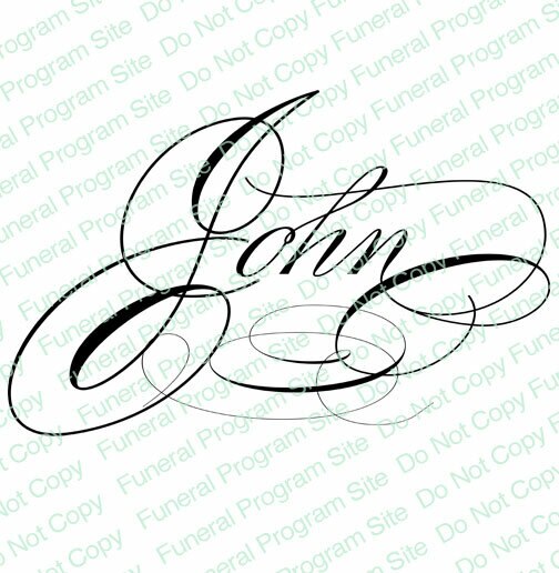 John Word Art Name Design.