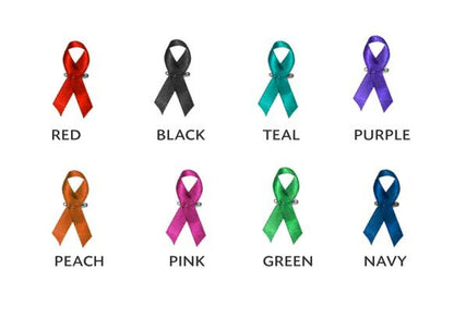 Mini Personalized Cancer Awareness Ribbons (Pack of 10).