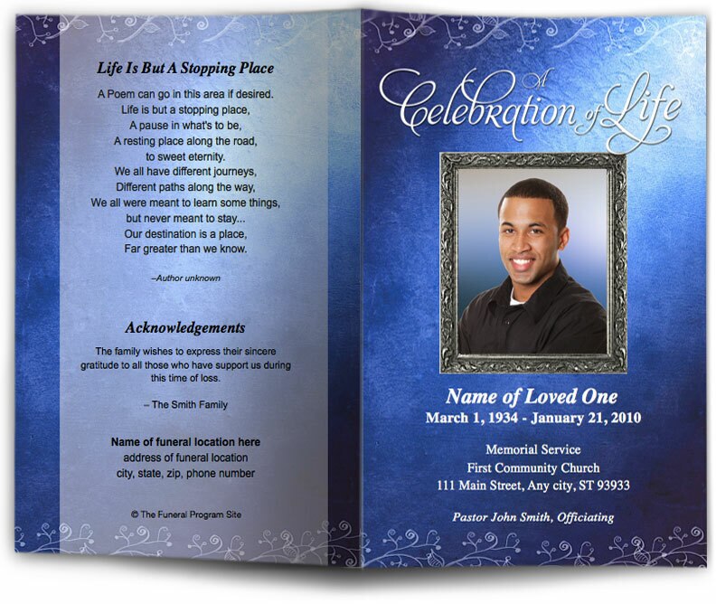 Devotion Funeral Program Template.