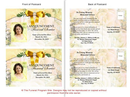 Joyful Funeral Announcement Template.