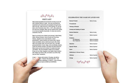 Red Cardinal Funeral Program Template.