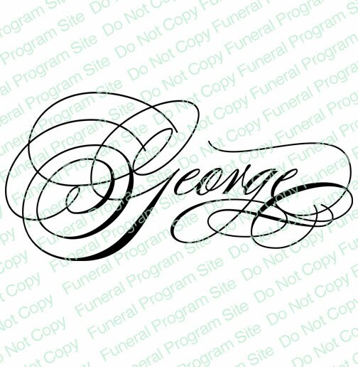 George Word Art Name Design | Funeral Program Site – Funeral Program ...