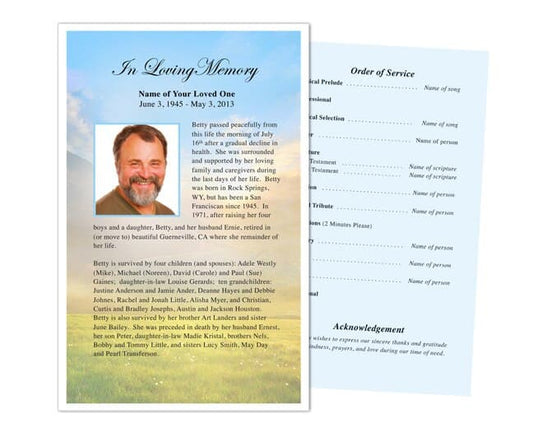 Horizon Funeral Flyer Template.