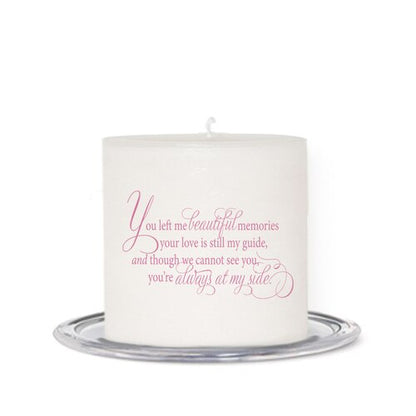 Always Personalized Small Wax Memorial Candle.