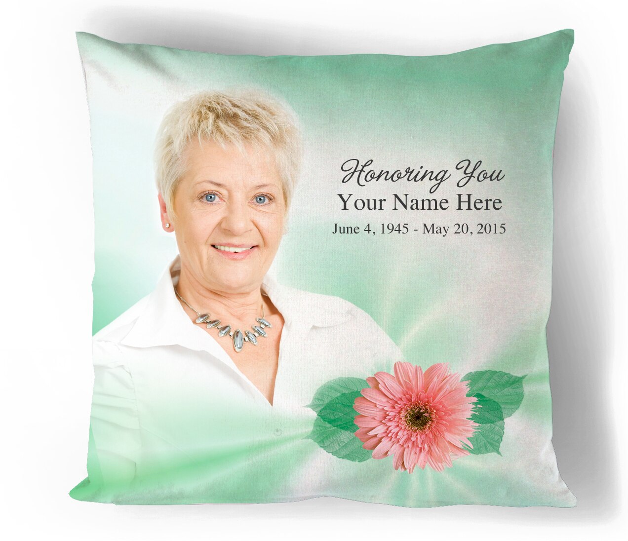Blossom In Loving Memory Toss Pillow.