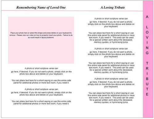 Pearls 8-Sided Funeral Graduated Program Template.