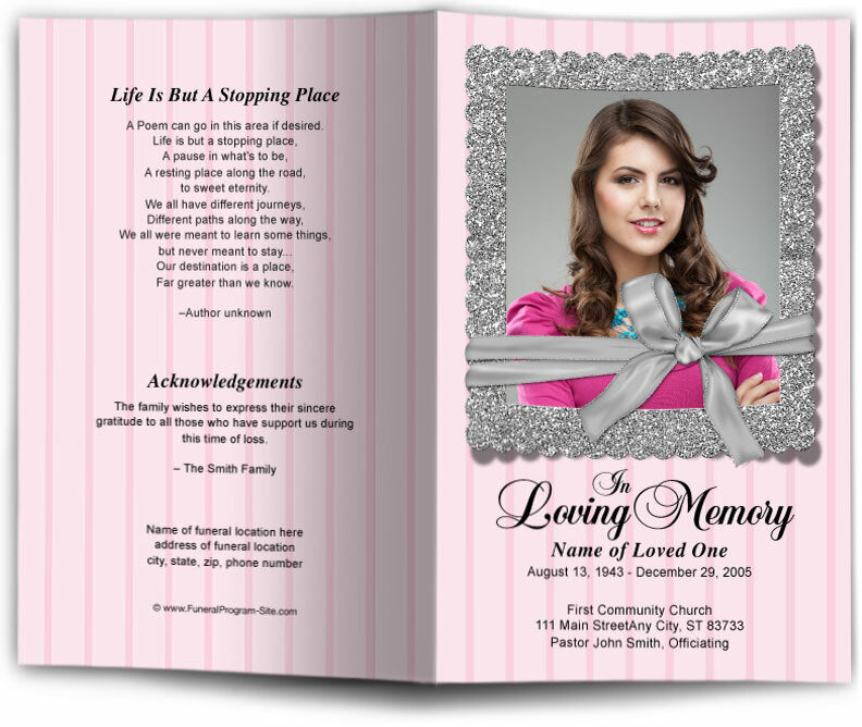 Celina Funeral Program Template.