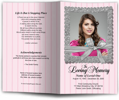 Celina Funeral Program Template.