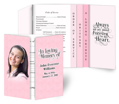 Vertical Gatefold-Graduated Combo Funeral Program Design & Print (Pack of 50).