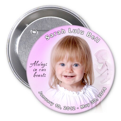 Cherub Angela Memorial Button Pin (Pack of 10).
