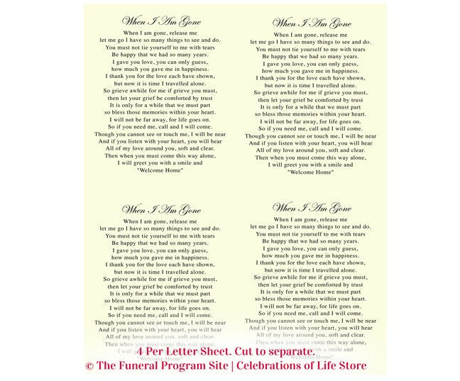 Embassy Small Memorial Card Template.