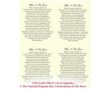 Embassy Small Memorial Card Template.